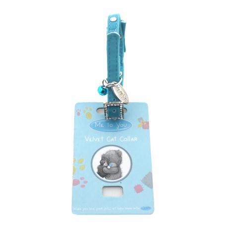 Me to You Bear Luxury Velvet Cat Collar Blue £5.00